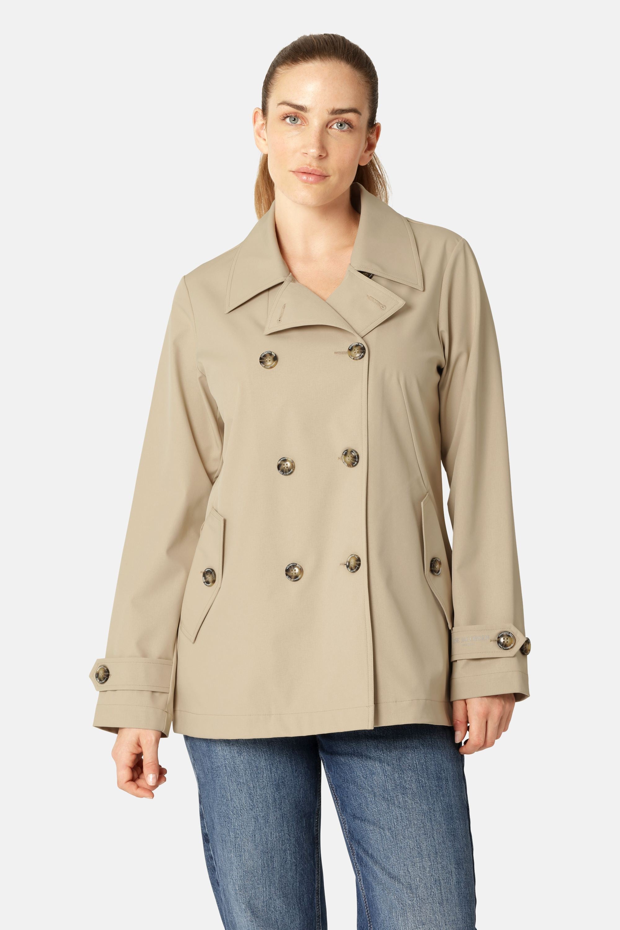Regn Peacoat - White Pepper